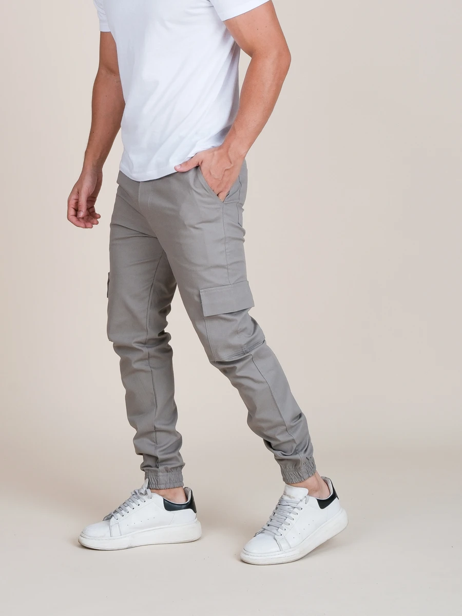 Men Pants - 灰色 - 查看 1