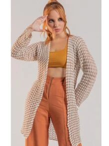 Cardigan Lindo Feminino Kimono Blusa Tricot Casaco Tricô Festa junina