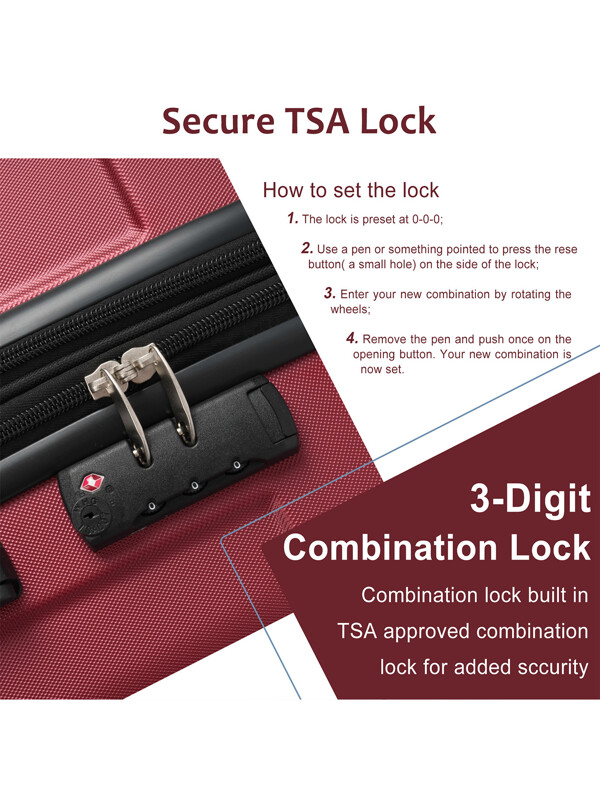 Merax Hardshell Luggage Spinner Suitcase with TSA Lock Lightweight