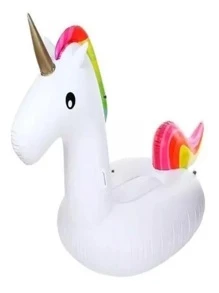 Unicornio Gigante, Flotador Inflable Salvavidas - Blanco - Ver 3