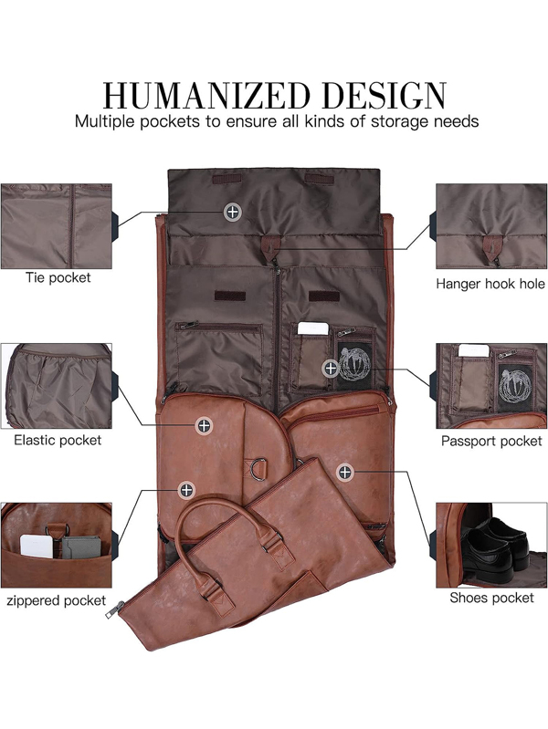 Convertible Travel Garment Bag, 2 in 1 Hanging Suitcase Suit Business