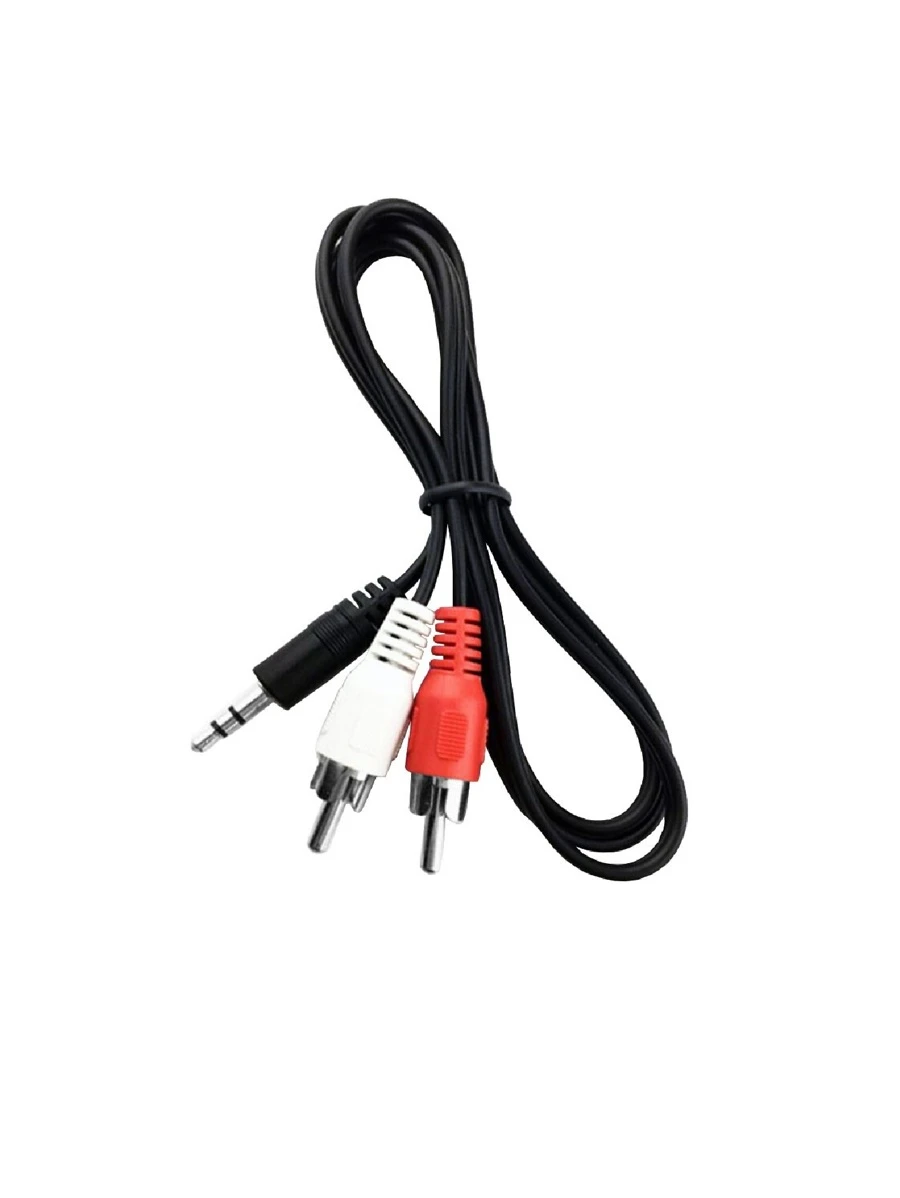 Pack Of 25 Plug 3.5 A Rca Auxiliary Audio Cable, Wholesale - Black - View 1