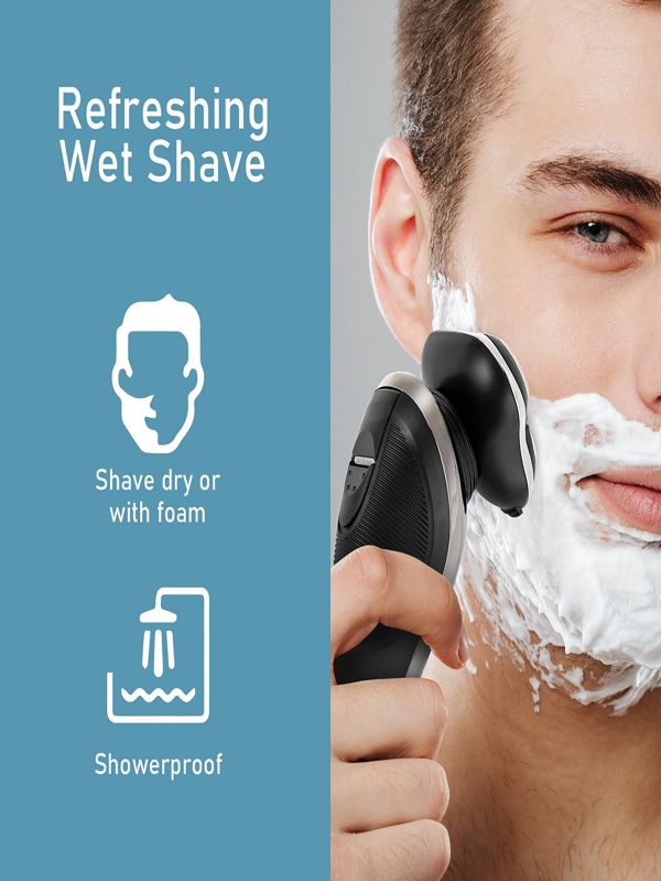 Electric Shaver with Clean Station Wet Dry Waterproof Razors for Men