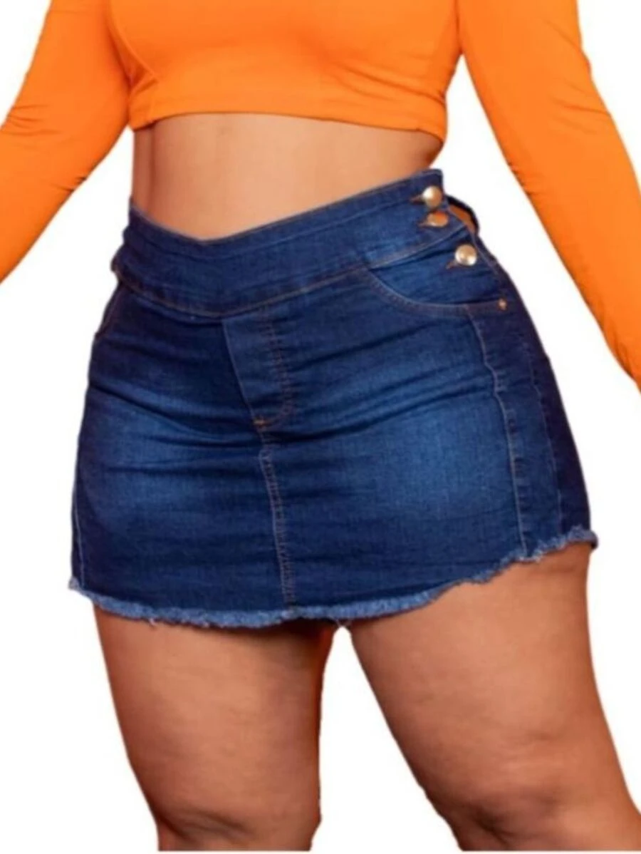Women Denim Shorts - Màu xanh lam - Xem 1