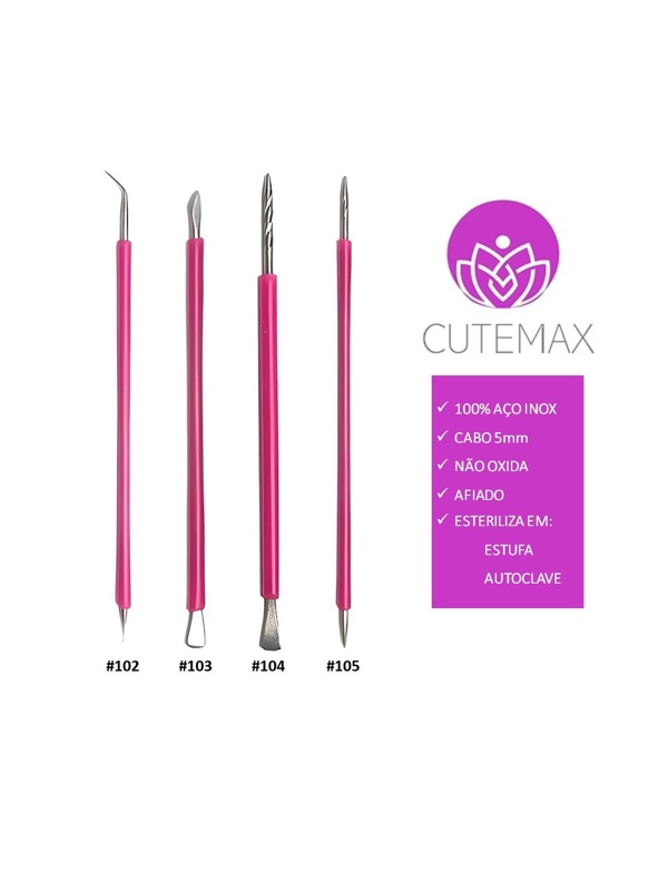 Cutemax Cutelaria 4 peças Palito Espátula Mista Desencravador
