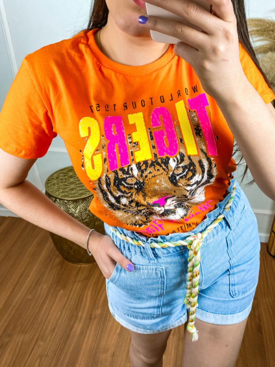 Women T-Shirts - 橘色 - 查看 1