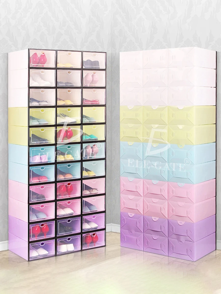 Cajas Organizadoras HOG.124 para Zapatos Apilables para Almacenar 6 Pzs ELE-GATE - Multicolor - Ver 1