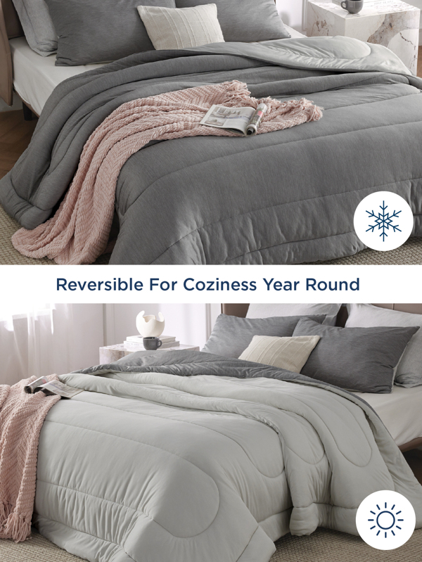 Bedsure BEDSURE Warm & Cooling Comforter Set Bed Set All Season