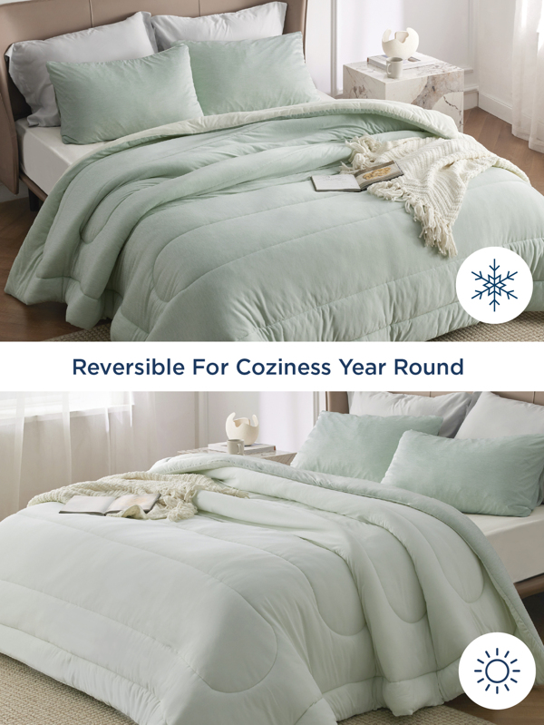 Bedsure BEDSURE Warm & Cooling Comforter Set Bed Set All Season
