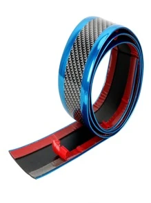 Moldura Fibra Carbono Estribos Antiarañazos Bicolor Jetta 3 Cm X 5 M Parachoques Puerta 3D Protector Auto