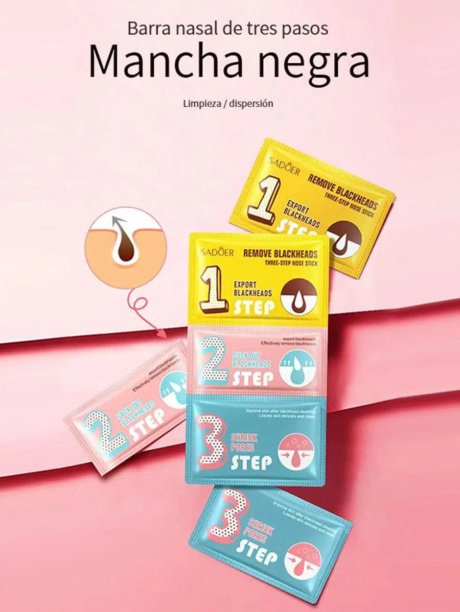 Tiras de poro de limpieza originales para nariz, con un poros instantáneos,  uso sin aceite,no comedogénico-HotFashion HOT SALE - Blanco - Ver 1