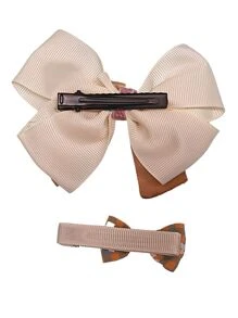 Children's Hair Bows, Duckbill Clips, 2 Units - Unta - View 2