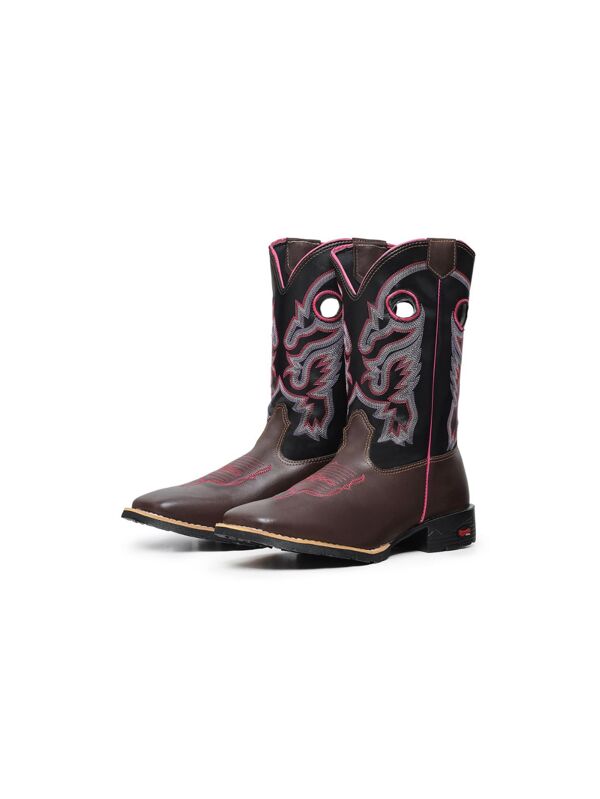 Bota Botina Feminina Texana Western Country Cano Longo Rodeio Festa Peão