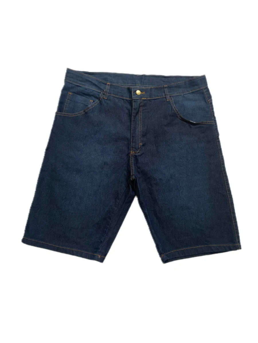 Men Denim Shorts - 藍色 - 查看 1