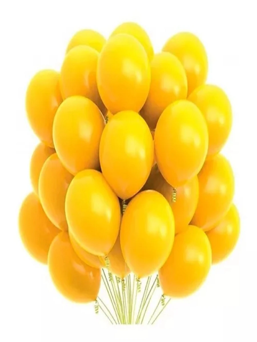 Paquete 100 Globos Latex N° 12 Para Decoración Fiesta - Amarillo - Ver 1