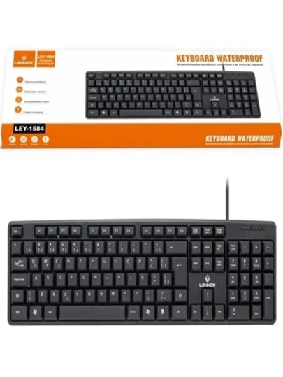 Teclado Usb Abnt 2 Padrão Pc Português Cor Preto