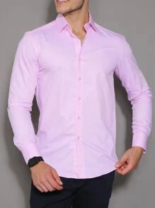 Men Shirts - Baby Pink - View 1