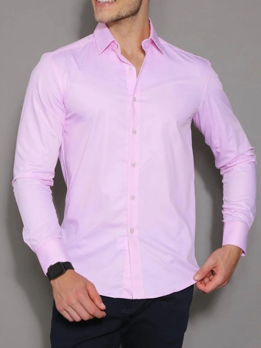 Men Shirts - Baby Pink - View 1