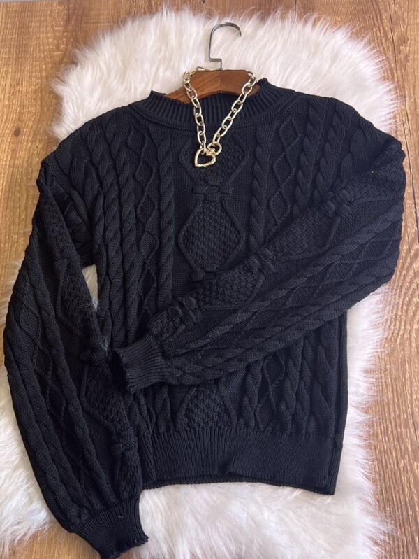 YXZ Fashion suéter pontos de tricô