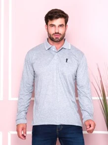 Men Polo Shirts - Xám - Xem 4