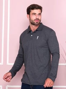 Men Polo Shirts - 深灰色 - 查看 3