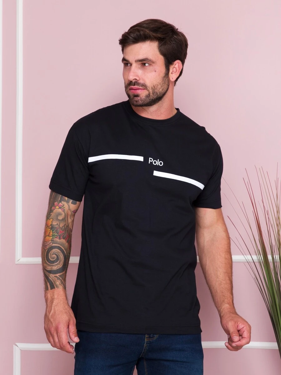 Men T-Shirts & Tanks - 黑色 - 查看 1