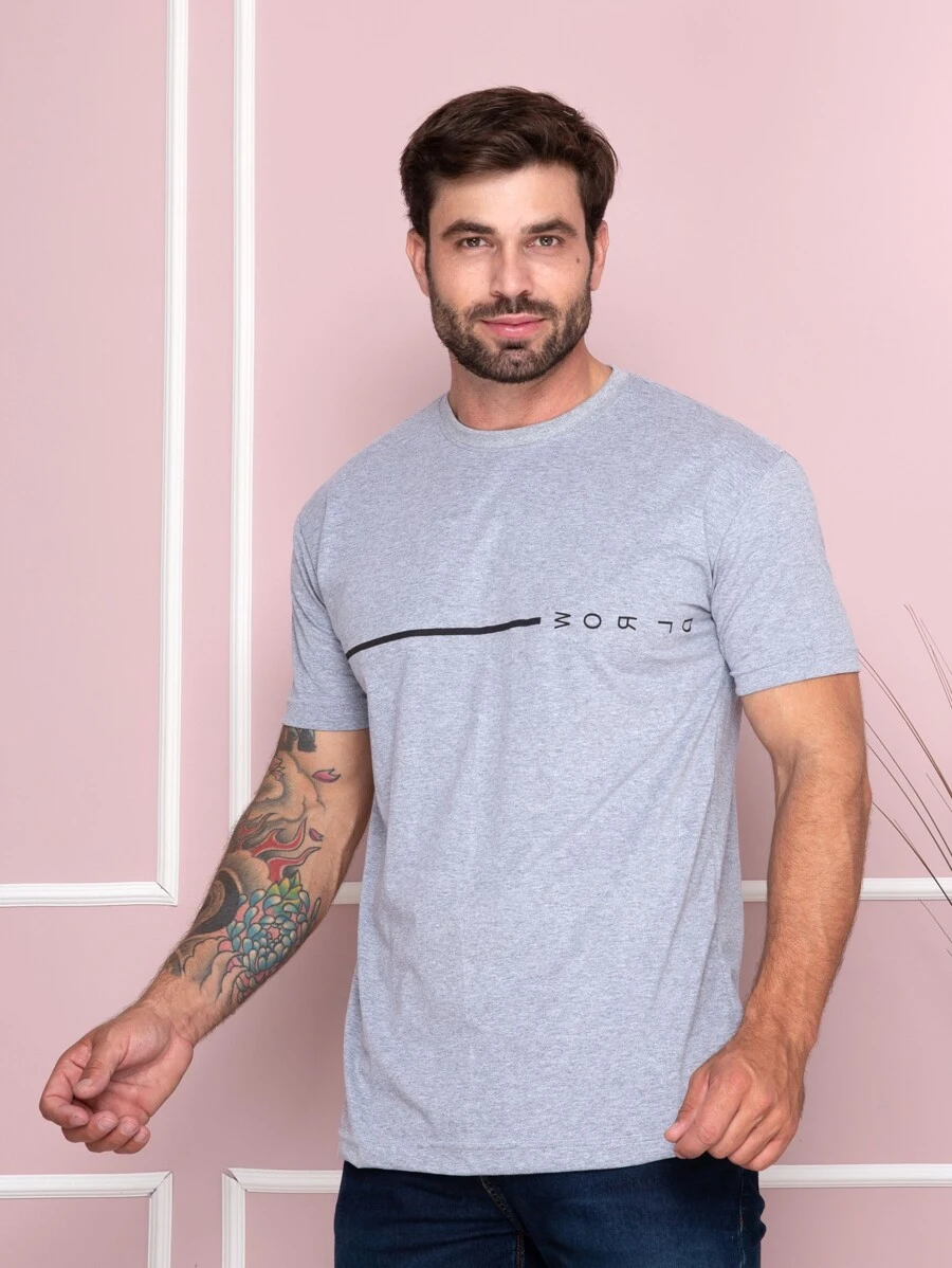 Men Polo Shirts - 灰色 - 查看 1