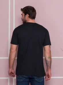 Men T-Shirts & Tanks - 黑色 - 查看 2