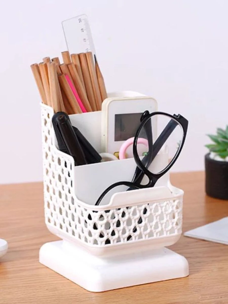 Desktop Storage Box For Office School Or Home - White - View 1