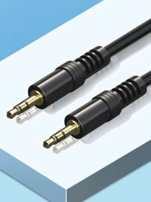 Cabo P2 X P2 Auxiliar Estéreo Dourado Resistente 1,5m