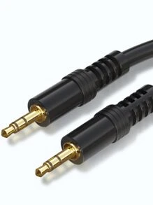 Cabo P2 X P2 Auxiliar Estéreo Dourado Resistente 1,5m