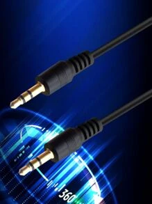 Cabo P2 X P2 Auxiliar Estéreo Dourado Resistente 1,5m