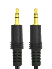 Cabo P2 X P2 Auxiliar Estéreo Dourado Resistente 1,5m