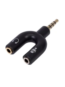 Adaptador Splitter P3 Headset Fone Microfone P2 X P3 Audio