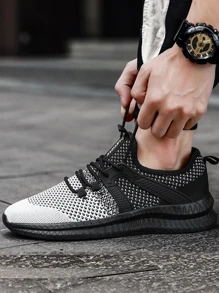 Mens Casual Shoes Fashion Sneakers Comfort Shoes for Men - 黑色 - 查看 7