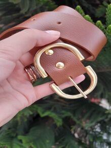 Cinto Feminino Drica Fivela Dourada, moda
