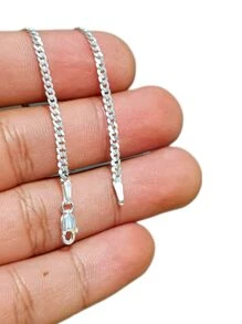 Pulseira Masculino Grumet Escama de Peixe 2 MM Prata 925 Legitima