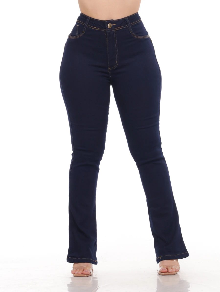 Women Jeans - 藏蓝色 - 查看 1