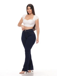 Women Jeans - 藏蓝色 - 查看 5