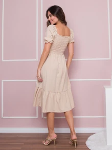 Women Dresses - Màu be - Xem 3