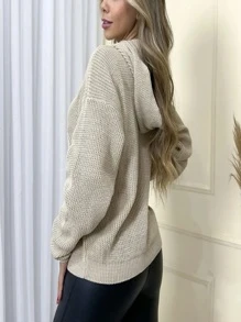 Blusa De Frio Trico Tricot COM Capuz