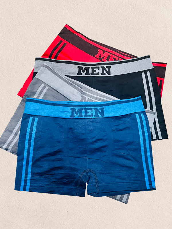 Kit com 4 Cuecas Box Men CORES E/OU ESTAMPA SORTIDAS/ALEATÓRIA