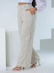 Women Pants - Màu be - Xem 3