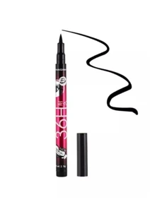 Delineador de ojos 36 horas intenso plumon delineador liquido a prueba de agua, delineador con punta de plumón, no se corre - 01 Black - Ver 3