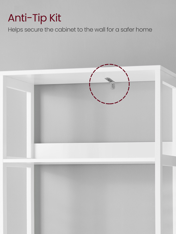 VASAGLE Bathroom Storage Freestanding Linen Tower, Tall