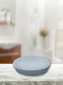 Kit Banheiro Porcelana 3 Peças Lavabo Porta Sabonetes e Escovas - Branco - Visão 4