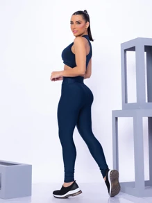 Women Leggings - 藏蓝色 - 查看 2