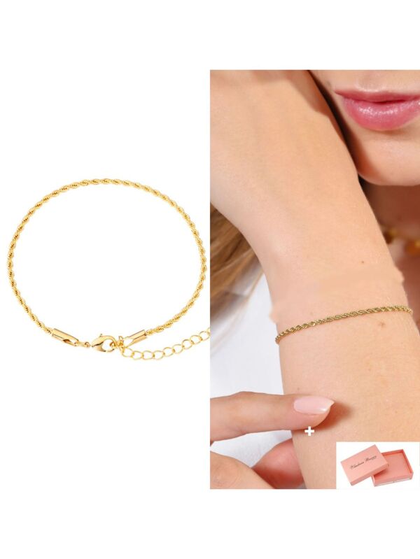 Pulseira Feminina Grossa Banhada à Ouro