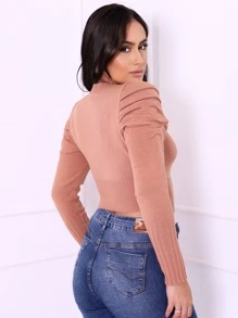 TIANBAOLAI Femenina blusa modal tricot toops blusinha camiseta lisa maga longe
