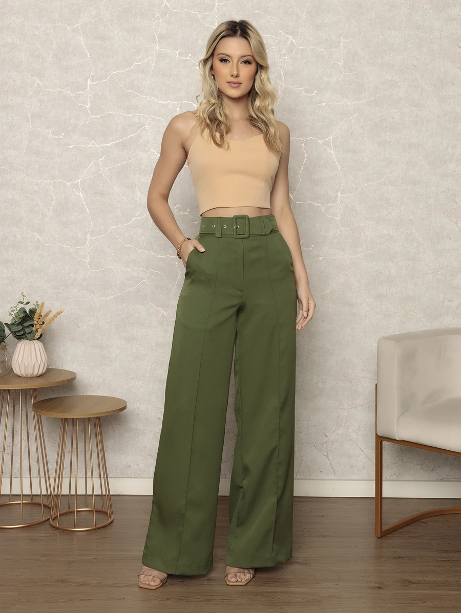 Women Pants - xanh quân đội - Xem 1